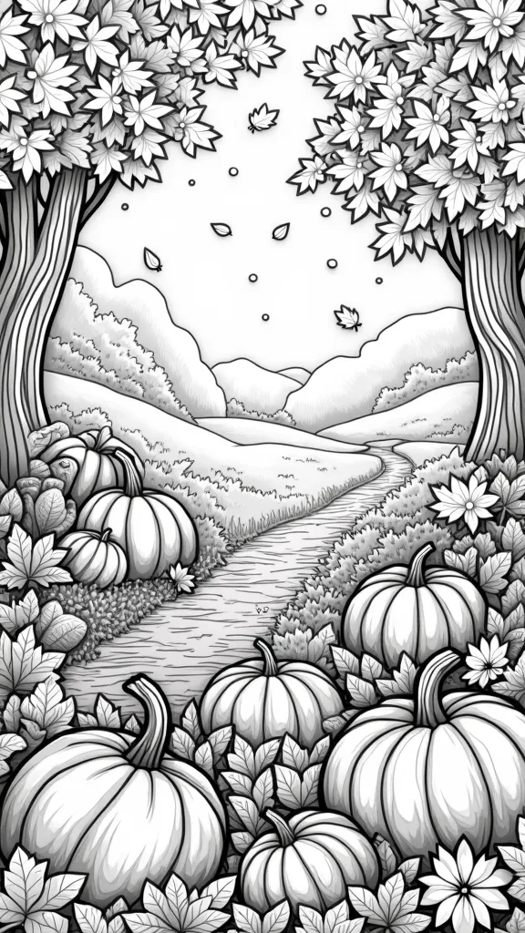 coloring pages of fall season